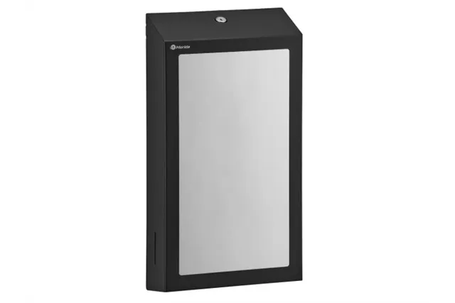 Pojemnik na ręczniki składane z lustrem ze stali SuperMirror „2w1" MERIDA STELLA SLIM BLACK LINE MEGA COMBO, czarny
 ASC755