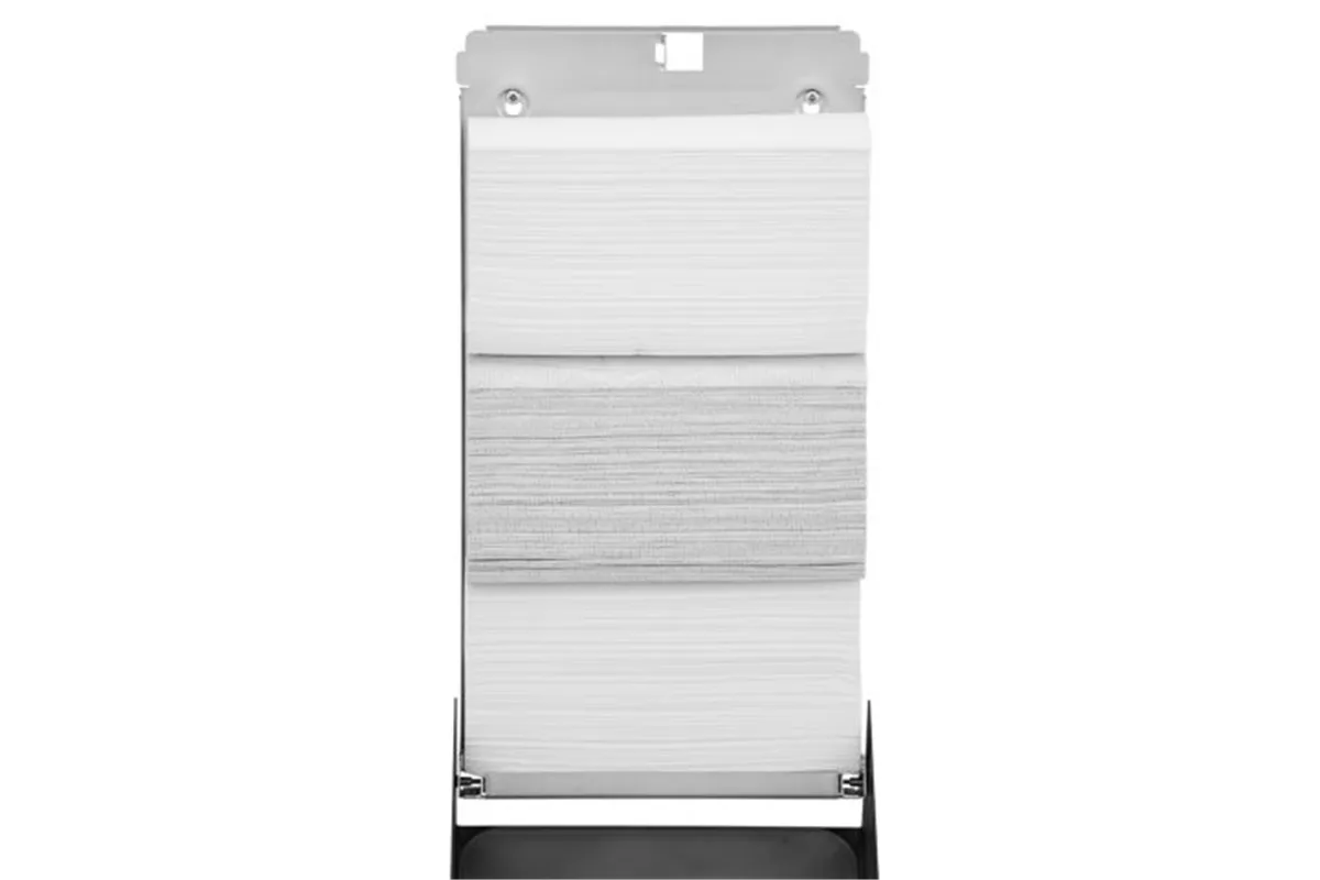 Pojemnik na ręczniki składane z lustrem ze stali SuperMirror „2w1" MERIDA STELLA SLIM BLACK LINE MEGA COMBO, czarny
 ASC755