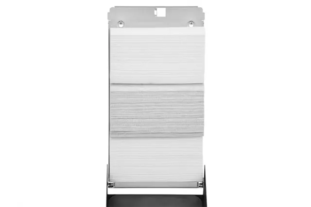 Pojemnik na ręczniki składane z lustrem ze stali SuperMirror „2w1" MERIDA STELLA SLIM BLACK LINE MEGA COMBO, czarny
 ASC755