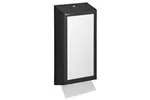Pojemnik na ręczniki składane z lustrem ze stali SuperMirror „2w1" MERIDA STELLA SLIM BLACK LINE MEGA COMBO, czarny
 ASC755