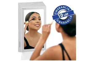 Pojemnik na ręczniki składane z lustrem ze stali SuperMirror „2w1" MERIDA STELLA SLIM MEGA COMBO, stal matowa
 Merida ASM755