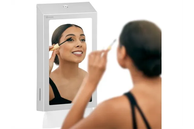 Pojemnik na ręczniki składane z lustrem ze stali SuperMirror „2w1" MERIDA STELLA SLIM MEGA COMBO, stal matowa
 Merida ASM755
