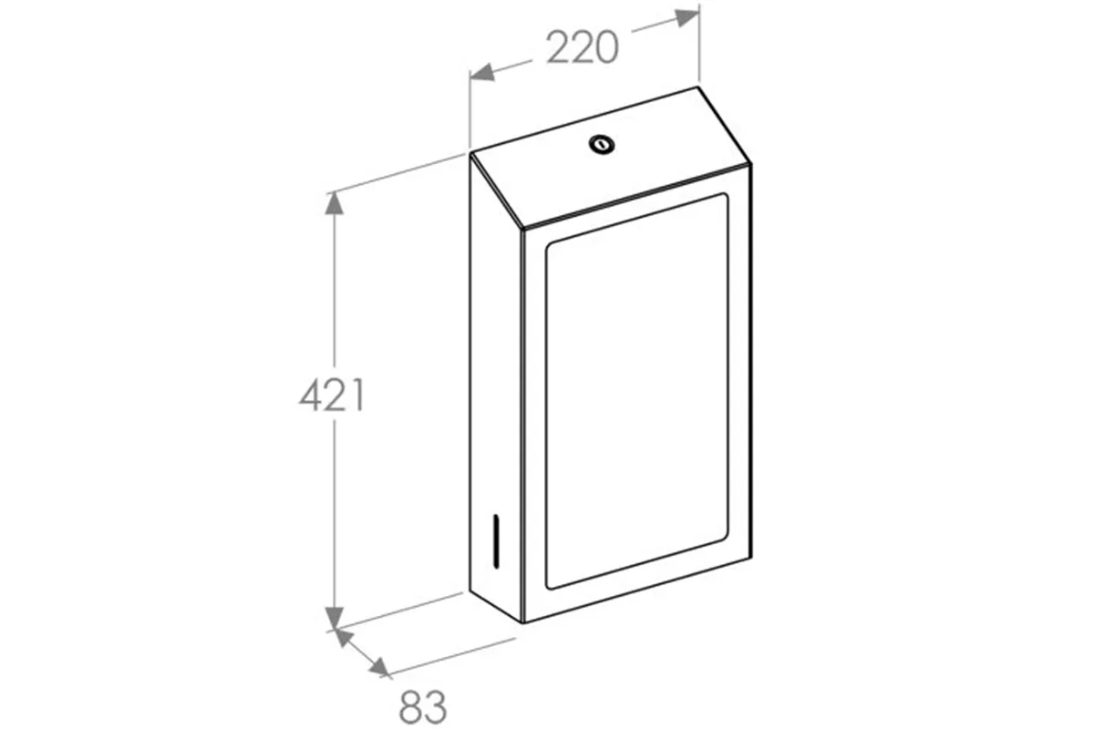 Pojemnik na ręczniki składane z lustrem ze stali SuperMirror „2w1" MERIDA STELLA SLIM WHITE LINE MEGA COMBO, biały
 ASB755