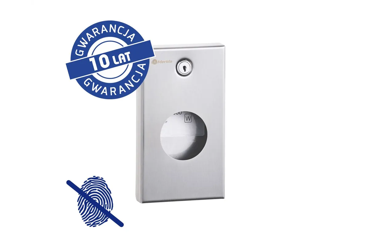 Pojemnik na torebki higieniczne MERIDA STELLA Anti-FingerPrint stal matowa z powłoką AFP
 Merida GSM072