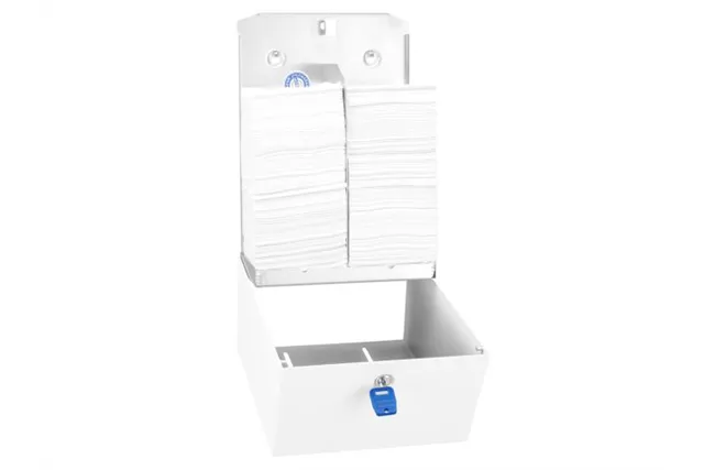 Pojemnik na papier toaletowy w listkach MERIDA STELLA WHITE LINE, pojemność do 900 szt., biały
 Merida BSB403