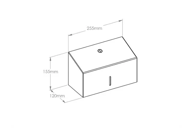 Pojemnik na ręczniki papierowe MERIDA STELLA Anti-FingerPrint MINI stal matowa z powłoką FPP
 Merida ASM271