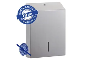 Pojemnik na ręczniki papierowe MERIDA STELLA SLIM Anti-FingerPrint MAXI, stal matowa z powłoką AFP
 Merida ASM176