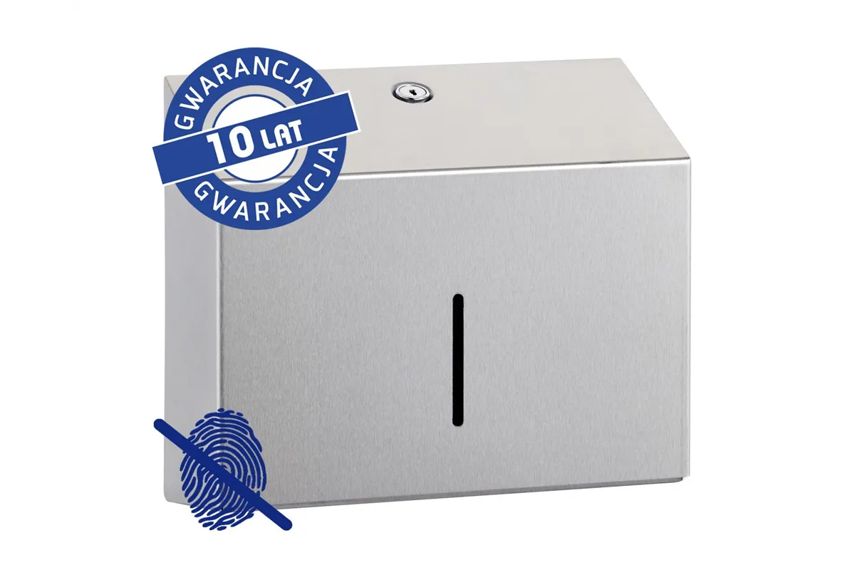 Pojemnik na ręczniki papierowe MERIDA STELLA SLIM Anti-FingerPrint MINI, stal matowa z powłoką AFP
 Merida ASM276