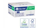 Papier toaletowy bez gilzy MERIDA OPTIMUM, biały, średnica 12 cm, długość 85 m, dwuwarstwowy, karton 18 szt., ECOLABEL
 POB301