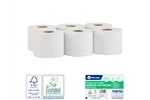Papier toaletowy MERIDA OPTIMUM CENTER PULL biały, średnica 17cm, długość 120m, dwuwarstwowy, zgrzewka 6 szt. ECOLABEL
 POB702