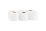 Papier toaletowy MERIDA TOP CENTER PULL, biały, średnica 17 cm, długość 120 m, dwuwarstwowy, zgrzewka 6 szt., ECOLABEL
 PTB703