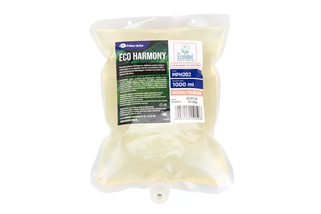 Mydło w pianie MERIDA ECO HARMONY, wkład 1000 ml, bez zapachu, ECOLABEL
 Merida MPH202