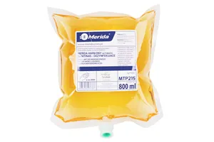 Mydło w pianie MERIDA HARMONY SANITINAS AUTOMATIC DEZYNFEKUJĄCE, jednorazowy wkład 800 ml, zapach grejpfrutowy
 Merida MTP215