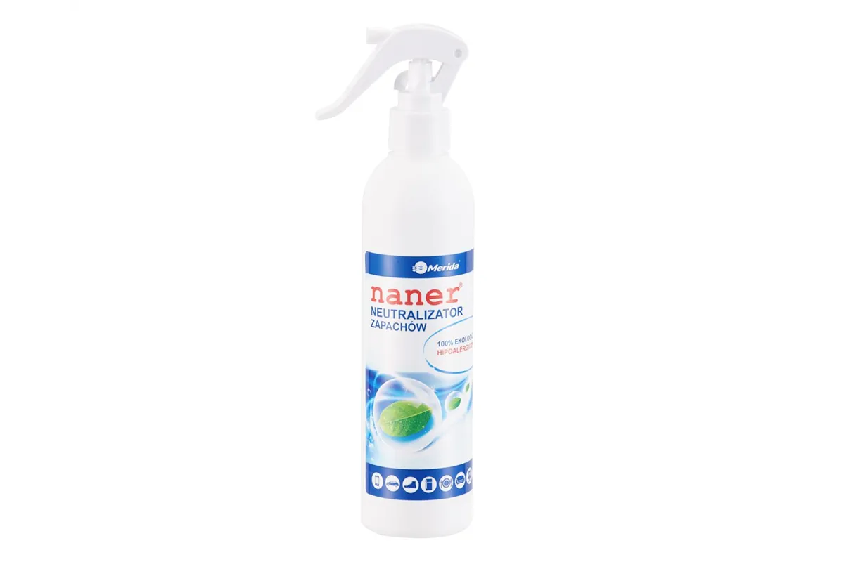 NANER preparat neutralizujący zapachy butelka 250 ml., ze spryskiwaczem
 Merida NAS030