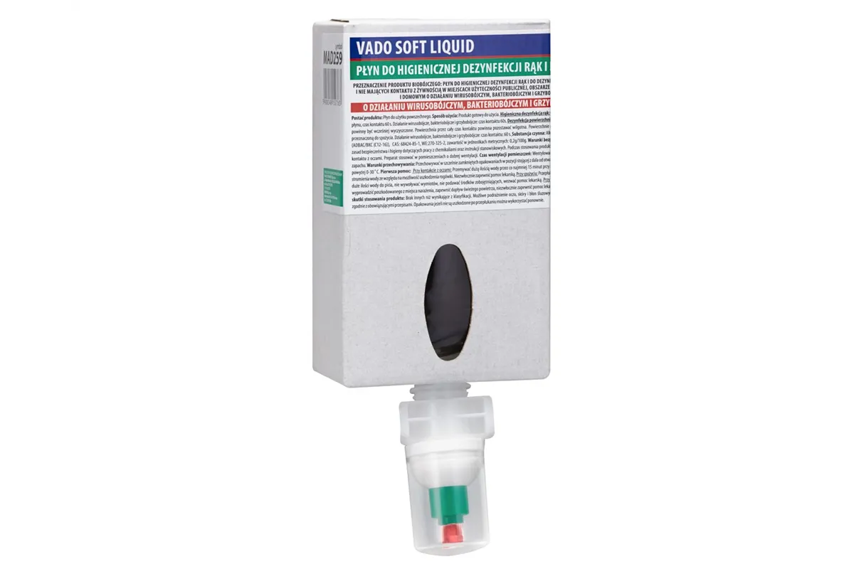 MERIDA VADO SOFT bezalkoholowy płyn do dezynfekcji rąk i powierzchni wkład 700ml do dozownika mechanicznego MERIDA ONE
 MAD259