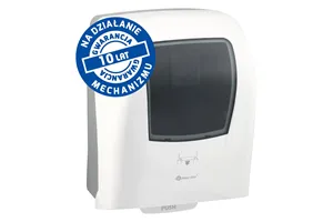 Mechaniczny podajnik ręczników papierowych w rolach MERIDA ONE AUTOMATIC MAXI, tworzywo ABS, biały
 Merida CEB301
