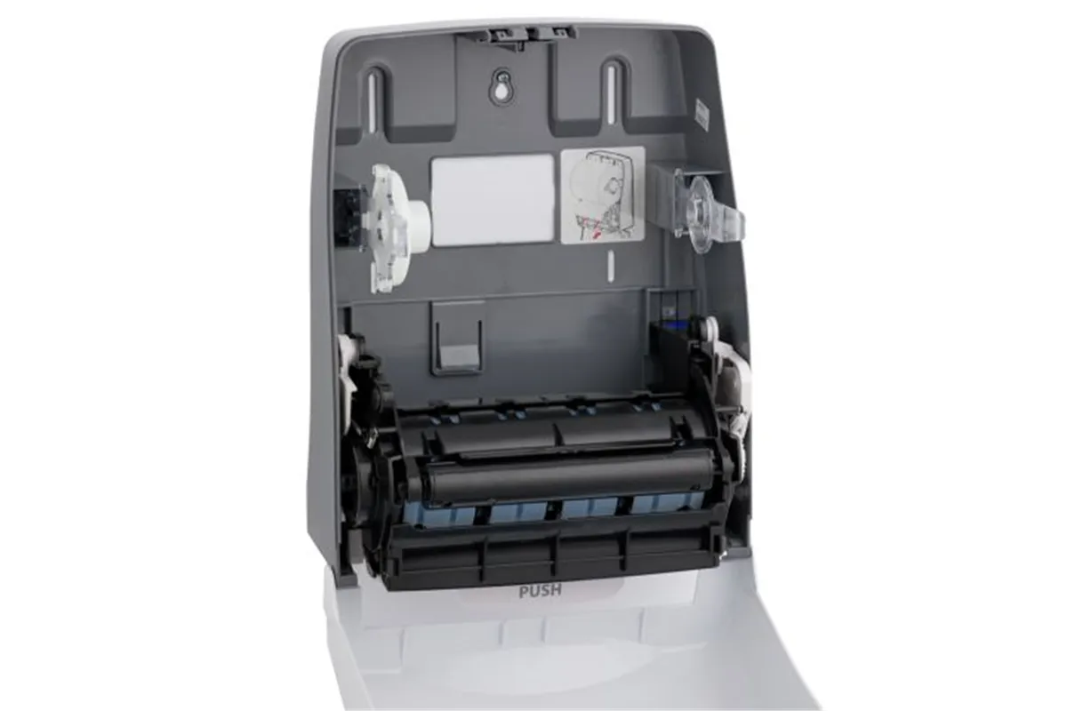 Mechaniczny podajnik ręczników papierowych w rolach MERIDA ONE AUTOMATIC MAXI, tworzywo ABS, biały
 Merida CEB301
