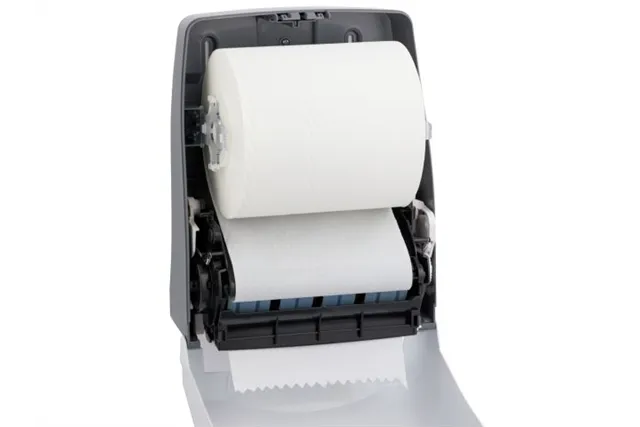 Mechaniczny podajnik ręczników papierowych w rolach MERIDA ONE AUTOMATIC MAXI, tworzywo ABS, biały
 Merida CEB301