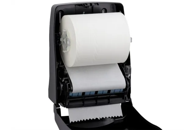 Mechaniczny podajnik ręczników papierowych w rolach MERIDA ONE AUTOMATIC MAXI, tworzywo ABS, czarny
 Merida CEC301