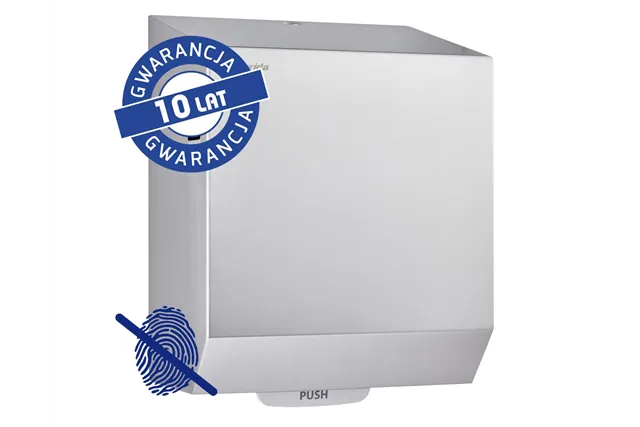 Mechaniczny podajnik ręczników papierowych w rolach MERIDA STELLA AUTOMATIC MAXI AntiFingerPrint stal matowa powłoka AFP
 CSM37