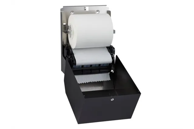 Mechaniczny podajnik ręczników papierowych w rolach MERIDA STELLA BLACK LINE, czarny
 Merida CSC303