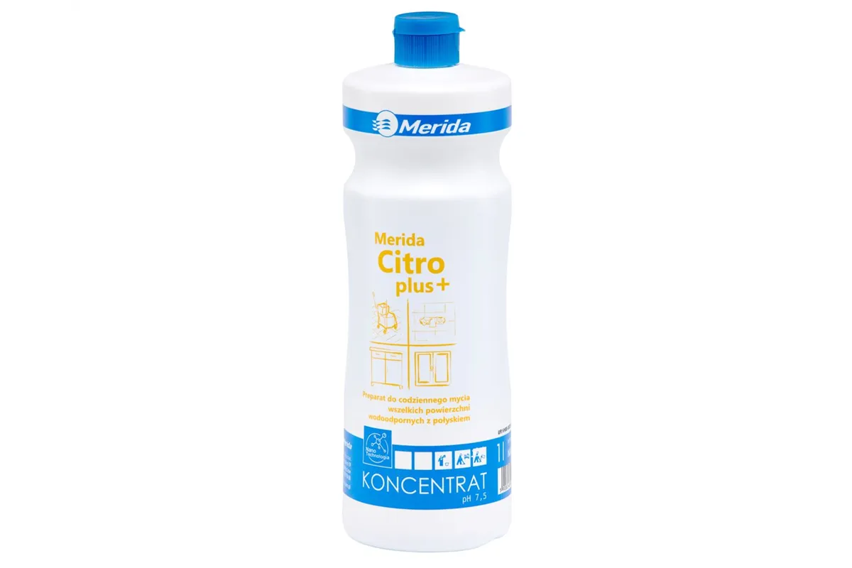 MERIDA CITRO PLUS środek do codziennego mycia wszelkich powierzchni wodoodpornych z połyskiem, butelka 1 l Merida NMU106