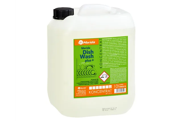MERIDA DISH WASH PLUS, środek do mycia naczyń w zmywarkach przemysłowych, kanister 10 l
 Merida NMS614
