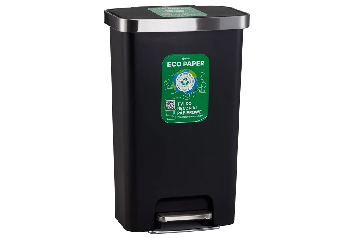 Kosz pedałowy MERIDA ECO PAPER, pojemność 50 l, tworzywo sztuczne, czarny
 Merida KJC410