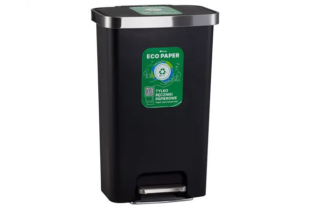 Kosz pedałowy MERIDA ECO PAPER, pojemność 50 l, tworzywo sztuczne, czarny
 Merida KJC410