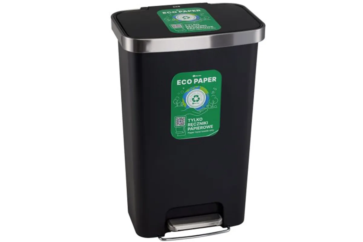 Kosz pedałowy MERIDA ECO PAPER, pojemność 50 l, tworzywo sztuczne, czarny
 Merida KJC410