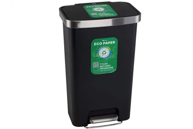 Kosz pedałowy MERIDA ECO PAPER, pojemność 50 l, tworzywo sztuczne, czarny
 Merida KJC410