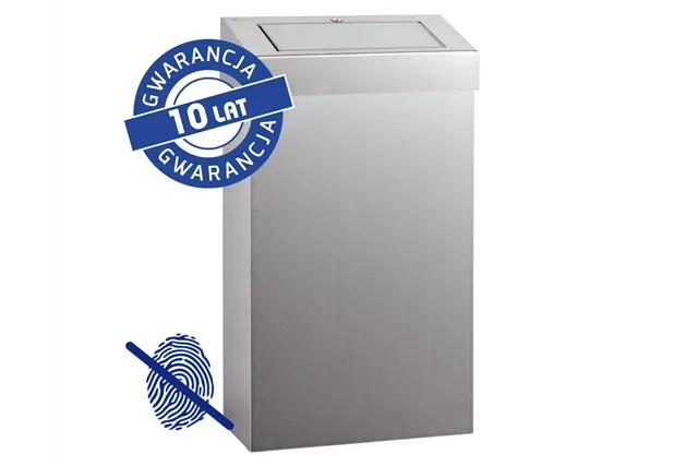 Kosz z uchylną pokrywą MERIDA STELLA SLIM Anti-FingerPrint, 27 l, stal matowa z powłoką AFP
 Merida KSM276
