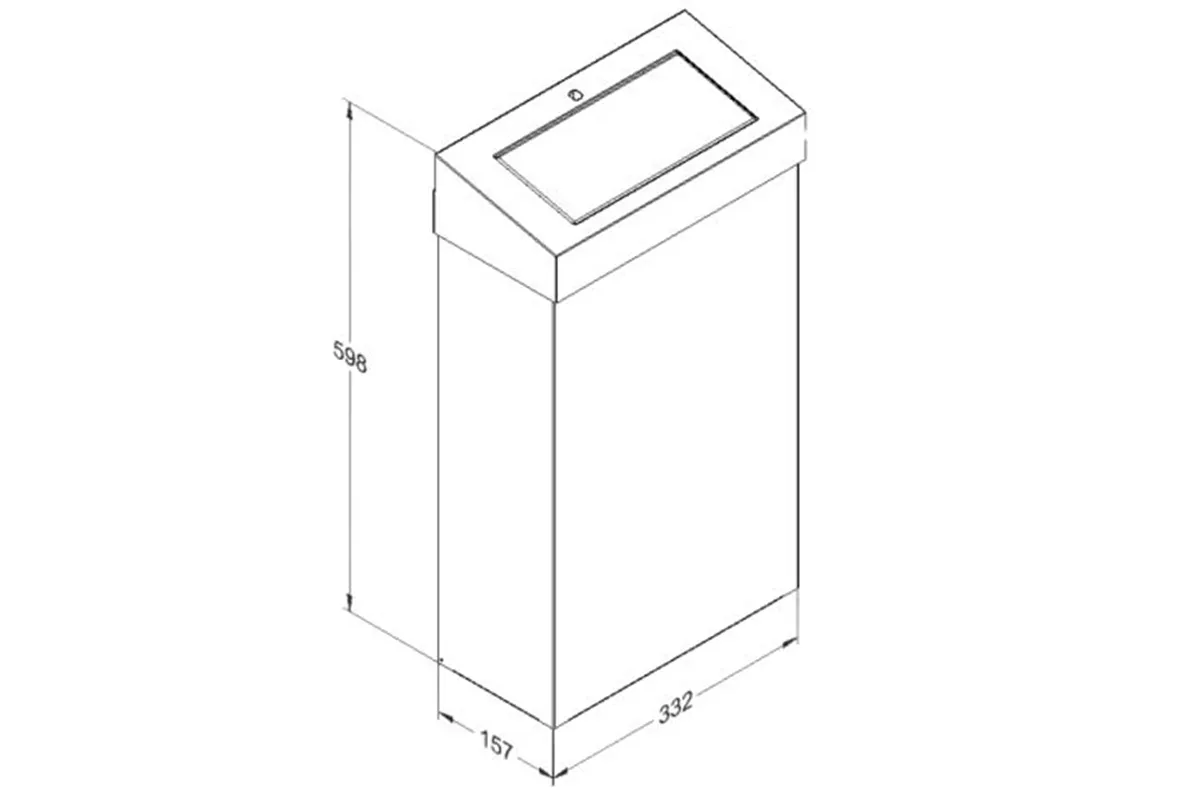 Kosz z uchylną pokrywą MERIDA STELLA SLIM Anti-FingerPrint, 27 l, stal matowa z powłoką AFP
 Merida KSM276