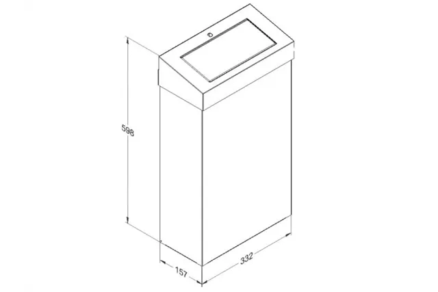 Kosz z uchylną pokrywą MERIDA STELLA SLIM Anti-FingerPrint, 27 l, stal matowa z powłoką AFP
 Merida KSM276