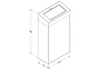 Kosz z uchylną pokrywą MERIDA STELLA SLIM Anti-FingerPrint, 27 l, stal matowa z powłoką AFP
 Merida KSM276