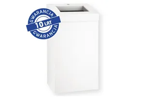 Kosz na odpady otwarty MERIDA STELLA WHITE LINE, pojemność 45 l, biały
 Merida KSB108