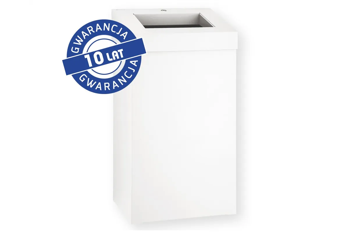 Kosz na odpady otwarty MERIDA STELLA WHITE LINE, pojemność 45 l, biały
 Merida KSB108
