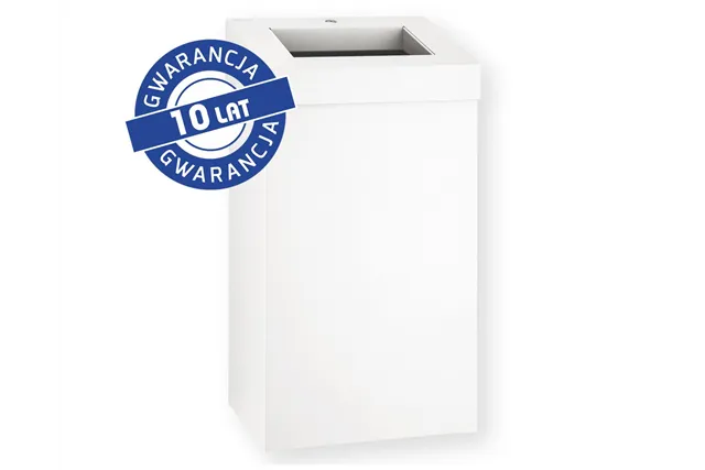 Kosz na odpady otwarty MERIDA STELLA WHITE LINE, pojemność 45 l, biały
 Merida KSB108