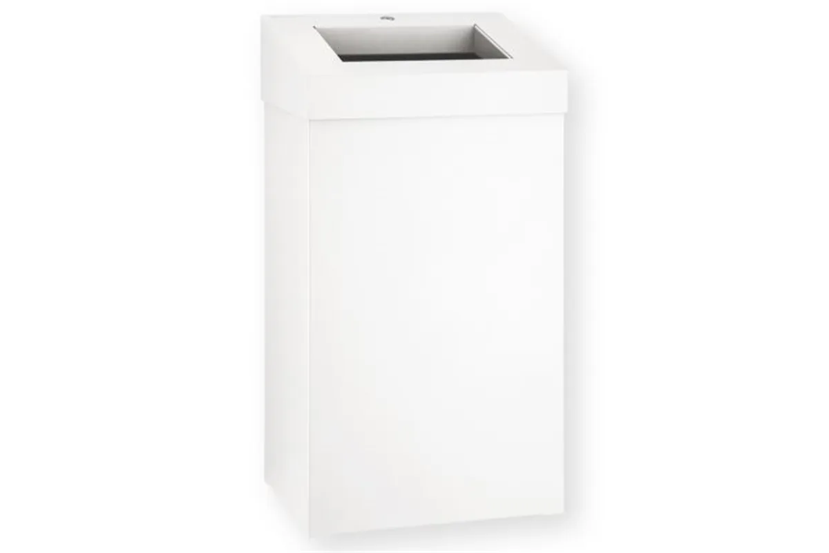 Kosz na odpady otwarty MERIDA STELLA WHITE LINE, pojemność 45 l, biały
 Merida KSB108