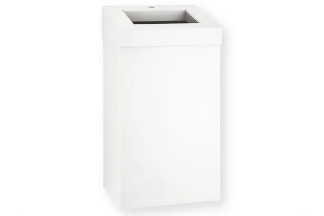 Kosz na odpady otwarty MERIDA STELLA WHITE LINE, pojemność 45 l, biały
 Merida KSB108