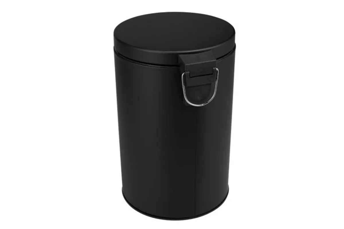 KOSZ PEDAŁOWY KLASIK, POJEMNOŚĆ 12 L, METALOWY, CZARNY MATOWY
 Merida KIC410