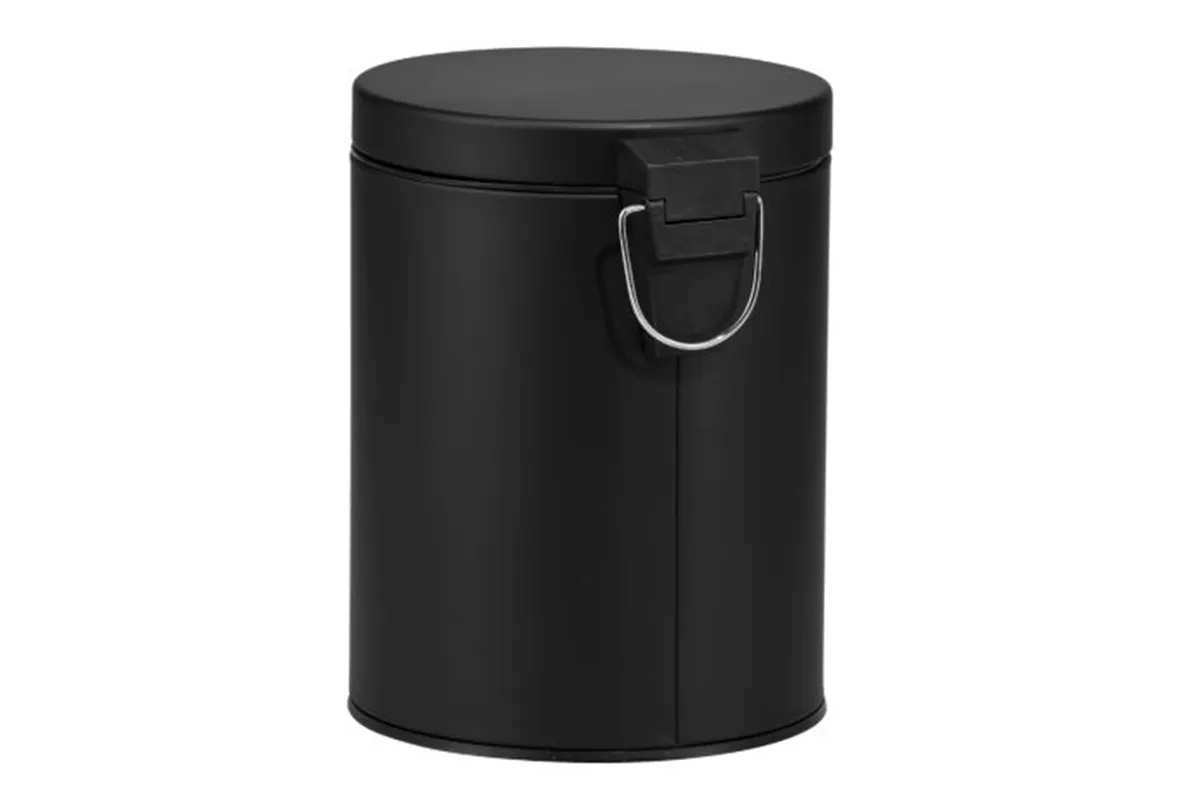 KOSZ PEDAŁOWY KLASIK, POJEMNOŚĆ 5 L, METALOWY, CZARNY MATOWY
 Merida KIC409