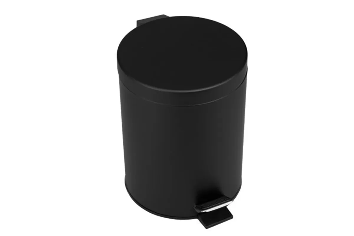 KOSZ PEDAŁOWY KLASIK, POJEMNOŚĆ 5 L, METALOWY, CZARNY MATOWY
 Merida KIC409