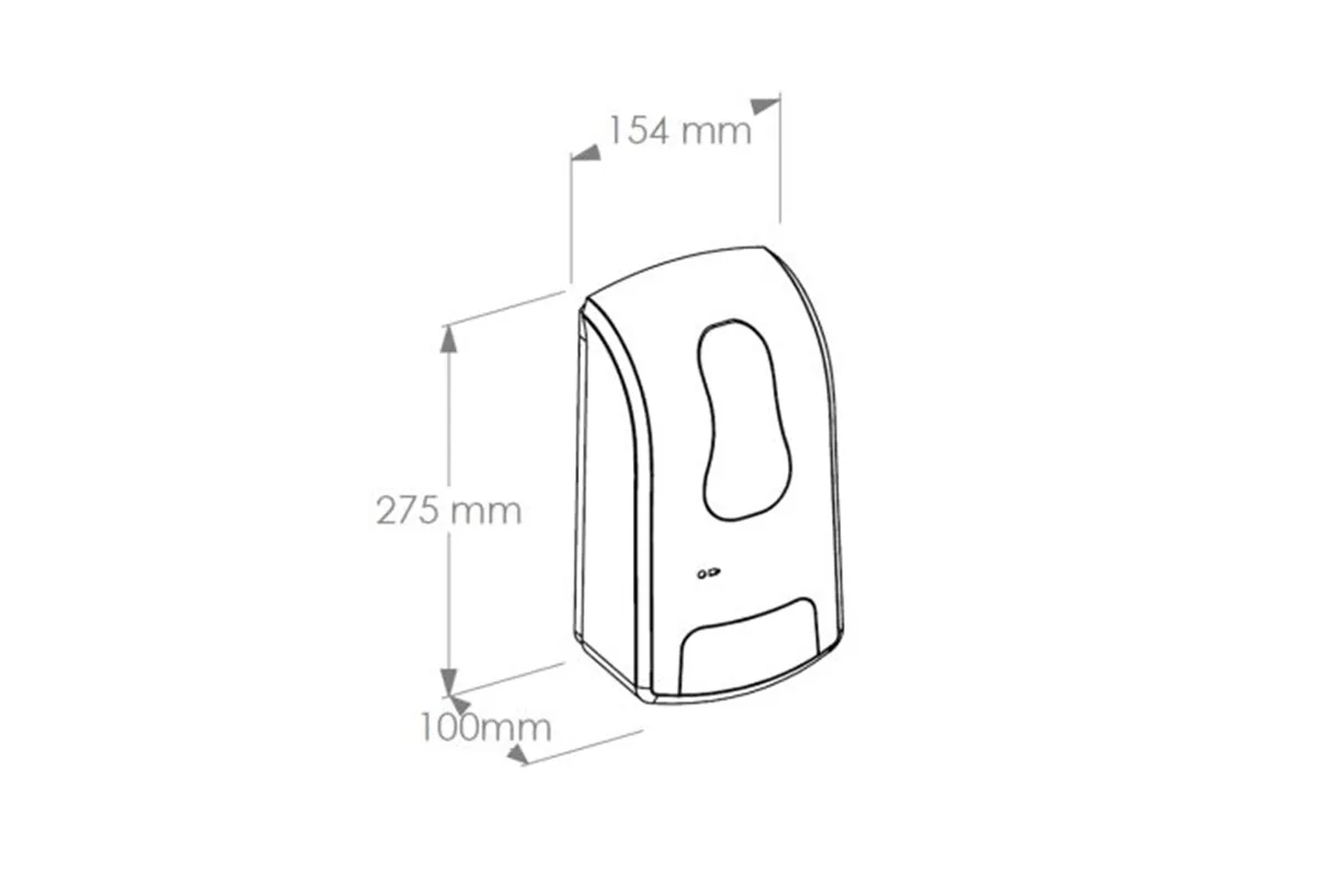 Dozownik mydła w płynie MERIDA ONE, pojemność zbiornika 1000 ml, tworzywo ABS, czarny
 Merida DEC103
