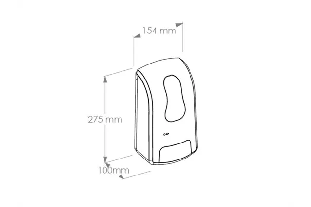 Dozownik mydła w płynie MERIDA ONE, pojemność zbiornika 1000 ml, tworzywo ABS, czarny
 Merida DEC103
