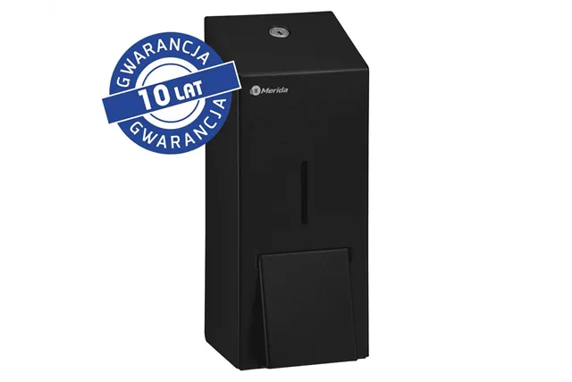 Dozownik mydła w płynie MERIDA STELLA BLACK LINE MAXI, pojemność zbiornika 800 ml, czarny
 Merida DSC106