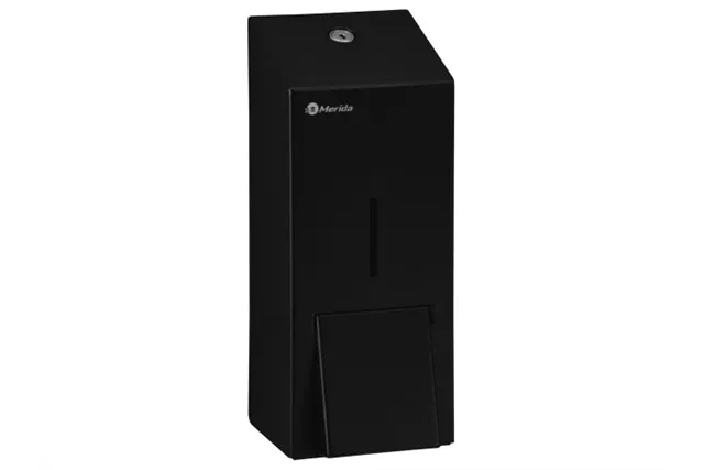 Dozownik mydła w płynie MERIDA STELLA BLACK LINE MAXI, pojemność zbiornika 800 ml, czarny
 Merida DSC106