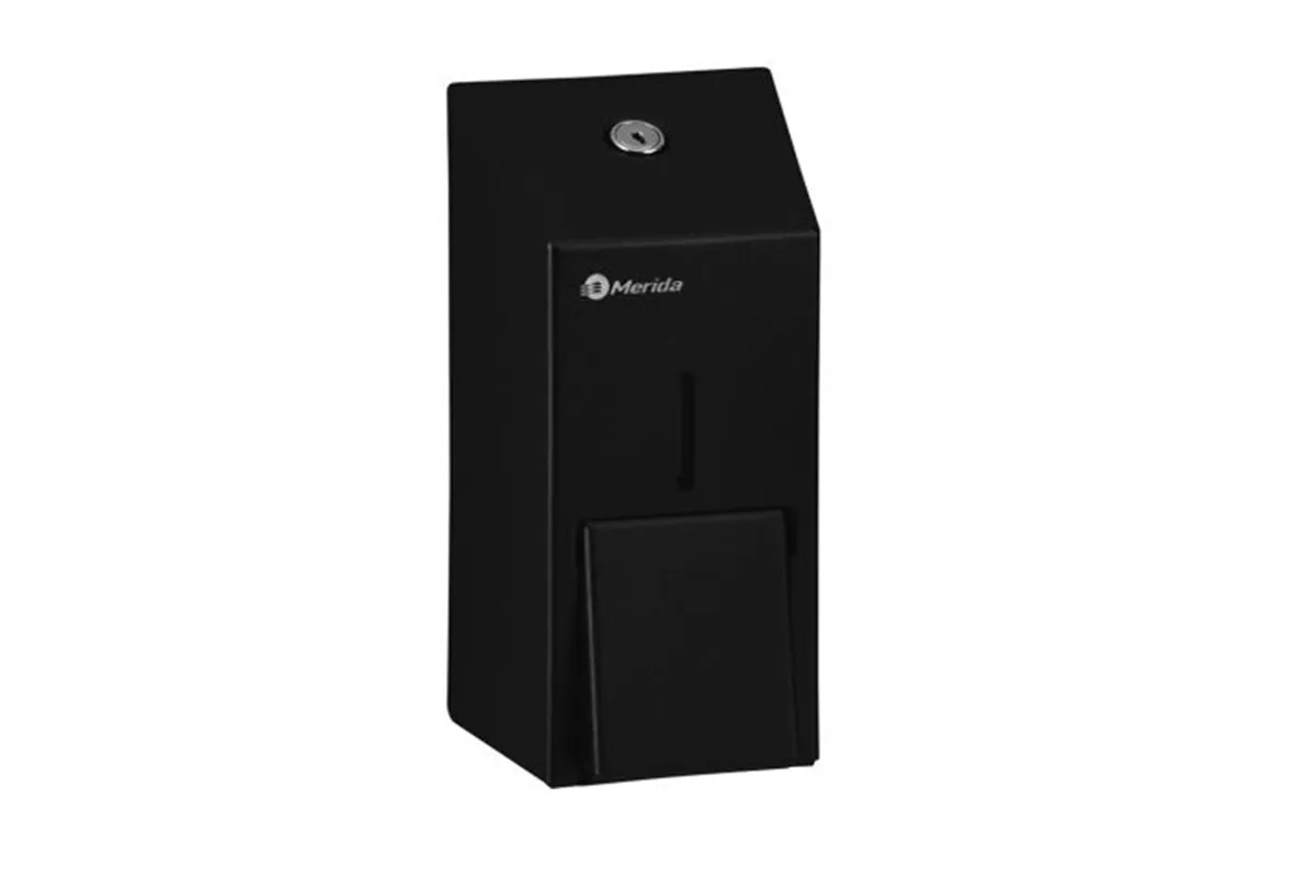 Dozownik mydła w płynie MERIDA STELLA BLACK LINE MINI, pojemność zbiornika 400 ml, czarny
 Merida DSC102