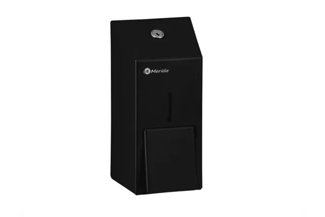 Dozownik mydła w płynie MERIDA STELLA BLACK LINE MINI, pojemność zbiornika 400 ml, czarny
 Merida DSC102