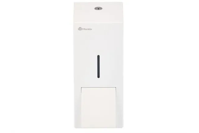 Dozownik mydła w płynie MERIDA STELLA WHITE LINE MAXI, pojemność zbiornika 800 ml, biały
 Merida DSB107